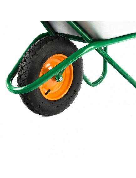 Тачка одноколесная грузоподъемность 200 кг объем 90 л садово-строительная усиленная Palisad, фото , изображение 3 - Метэкс