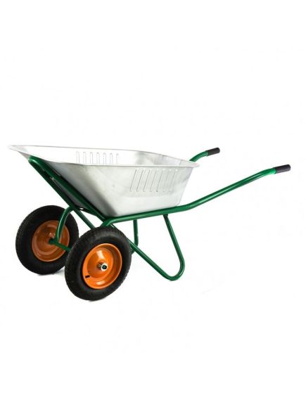 Тачка двухколесная грузоподъемность 320 кг объем 100 л садово-строительная усиленная Сибртех, фото , изображение 3 - Метэкс