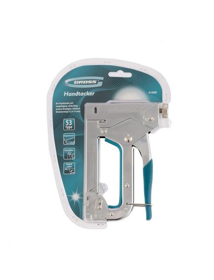 Степлер мебельный 4-14 мм тип скобы 53 стальной корпус регулируемый GROSS 41000, фото , изображение 5 - Метэкс