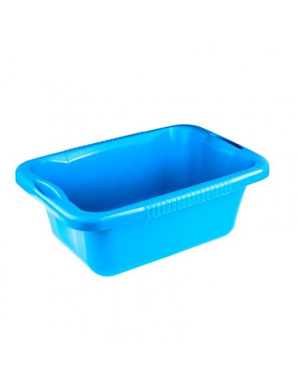 Таз пластмассовый прямоугольный 24 л голубой ELFE 92992, фото  - Метэкс