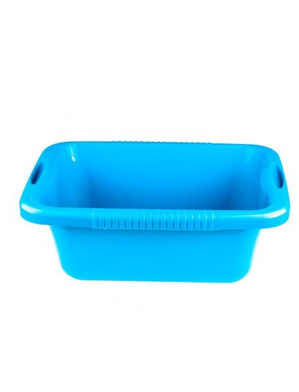 Таз пластмассовый прямоугольный 24 л голубой ELFE 92992, фото , изображение 2 - Метэкс