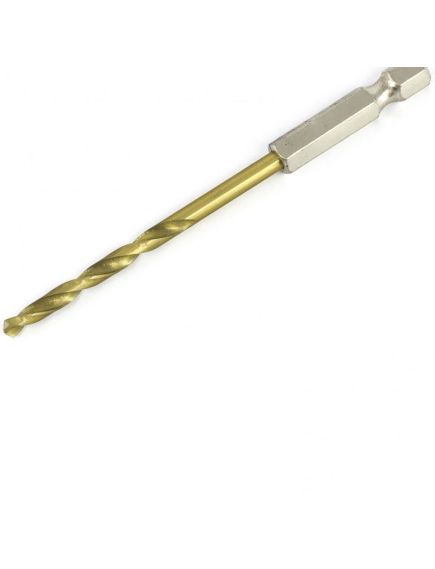 Сверло по металлу 3,8 мм нитридтитановое покрытие 6-гранный хвостовик MATRIX 717382, фото , изображение 2 - Метэкс