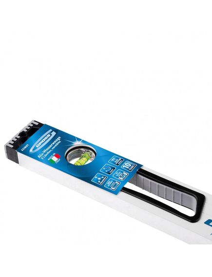 Уровень алюминиевый 600 мм усиленный, рукоятки, фрезерованный, 3 глазка, магнитный GROSS 34370, фото , изображение 2 - Метэкс