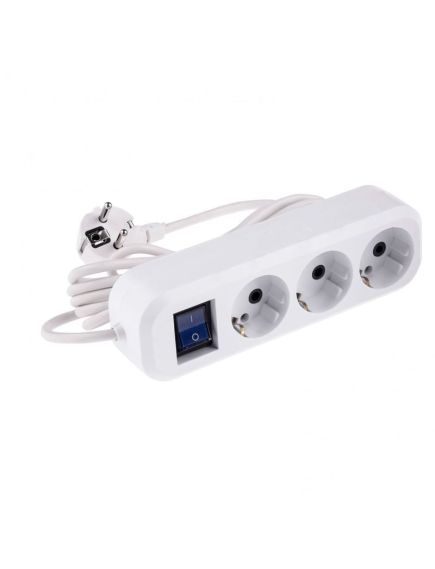 Удлинитель бытовой с/з и выключателем 3 м 3 розетки 95971, фото , изображение 2 - Метэкс