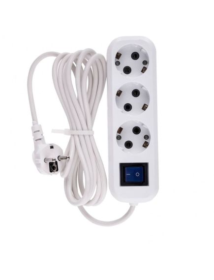 Удлинитель бытовой с/з и выключателем 3 м 3 розетки 95971, фото , изображение 3 - Метэкс