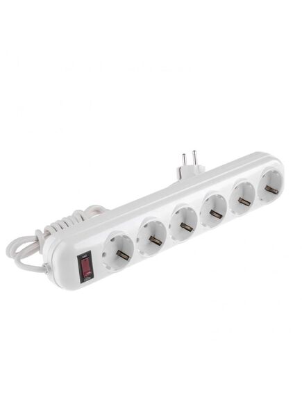 Удлинитель бытовой с/з и выключателем 3 м 6 розеток 95981, фото , изображение 2 - Метэкс