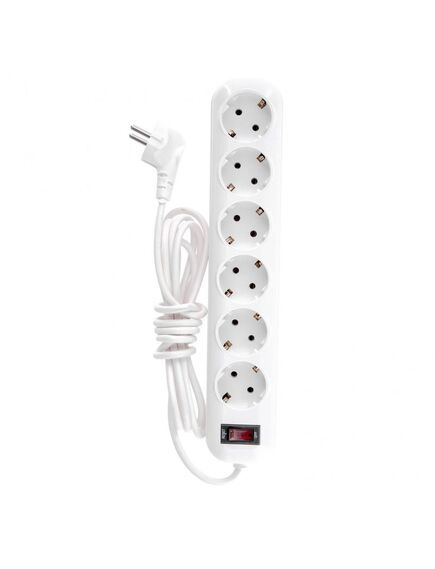 Удлинитель бытовой с/з и выключателем 3 м 6 розеток 95981, фото , изображение 3 - Метэкс