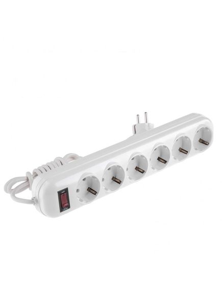 Удлинитель бытовой с/з и выключателем 5 м 6 розеток 95982, фото , изображение 2 - Метэкс