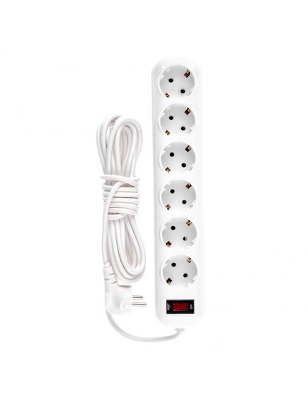 Удлинитель бытовой с/з и выключателем 5 м 6 розеток 95982, фото , изображение 3 - Метэкс