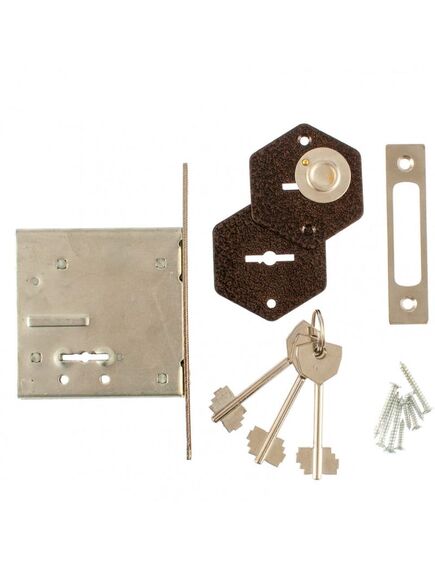 Замок врезной 3В-1 сувальдный, фото , изображение 2 - Метэкс