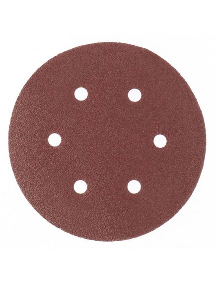 Круг абразивный на ворсовой подложке под "липучку" перфорированный 150 мм P180 5 шт MATRIX 73843, фото , изображение 3 - Метэкс