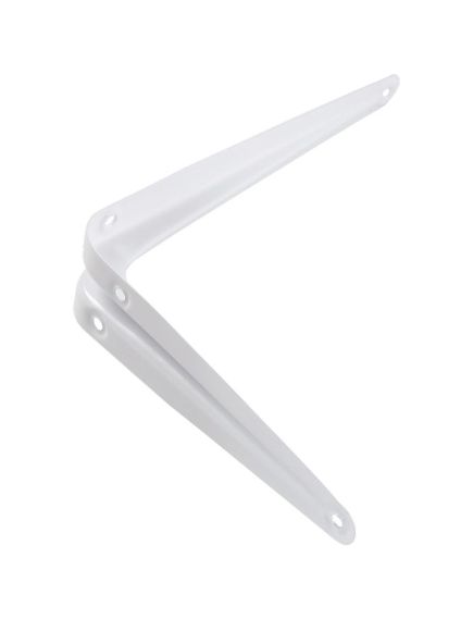 Кронштейн угловой с ребром 300х350 мм белый, фото , изображение 2 - Метэкс