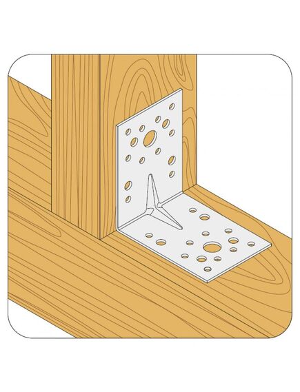 Крепежный уголок усиленный KUU 2,0мм 90х90х65, фото , изображение 2 - Метэкс