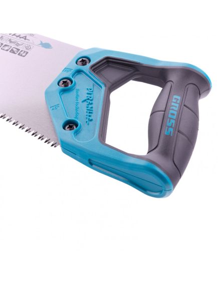 Ножовка по дереву 400 мм 7-8 TPI "PIRANHA" каленый зуб 3D GROSS 24109, фото , изображение 3 - Метэкс