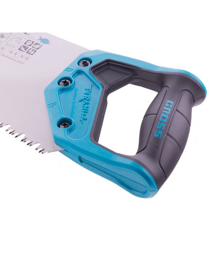 Ножовка по дереву 550 мм 7-8 TPI "PIRANHA" зуб 3D сегментное строение GROSS 24119, фото , изображение 3 - Метэкс