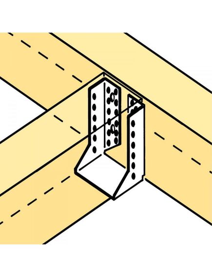 Опора бруса закрытая 100х140х76 2,0мм, фото , изображение 2 - Метэкс
