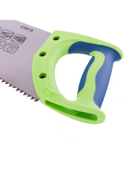 Ножовка по дереву 500 мм шаг зубьев 7 мм "Зубец" каленый зуб 2D СИБРТЕХ 23818, фото , изображение 3 - Метэкс