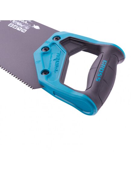 Ножовка по дереву 500 мм 11-12 TPI "PIRANHA" каленый зуб-3D тефлоновое покрытие GROSS 24107, фото , изображение 3 - Метэкс