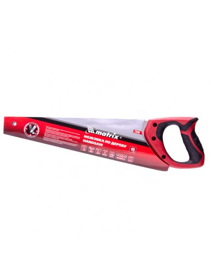 Ножовка по дереву 400 мм 7-8 TPI каленый зуб 3D двухкомпонентная рукоятка MATRIX 23540, фото , изображение 3 - Метэкс