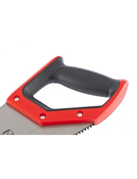 Ножовка по дереву 450 мм 5-6 TPI каленый крупный зуб 2D двухкомпонентная рукоятка MATRIX 23558, фото , изображение 2 - Метэкс