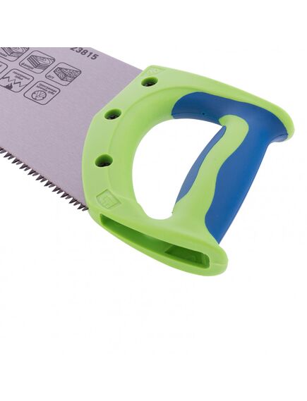 Ножовка по дереву 500 мм 7-8 TPI "Зубец" каленый зуб 3D двухкомпонентная рукоятка СИБРТЕХ 23815, фото , изображение 3 - Метэкс