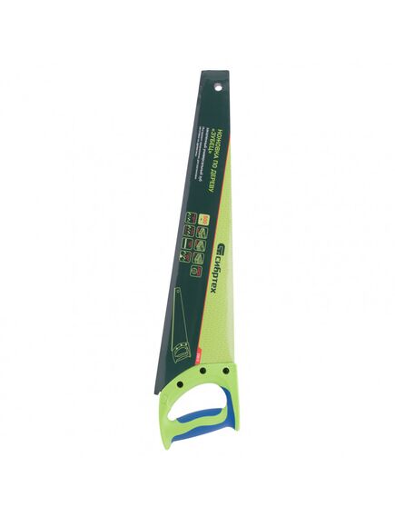 Ножовка по дереву 500 мм 7-8 TPI "Зубец" каленый зуб 3D двухкомпонентная рукоятка СИБРТЕХ 23815, фото , изображение 4 - Метэкс