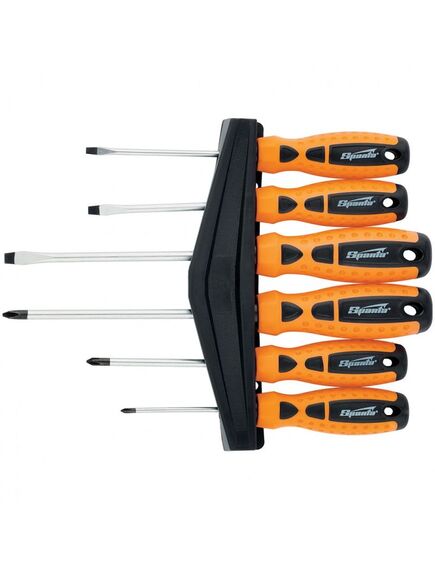 Набор отверток 6 шт Point  2 компонентная рукоятка SPARTA 11782, фото , изображение 2 - Метэкс