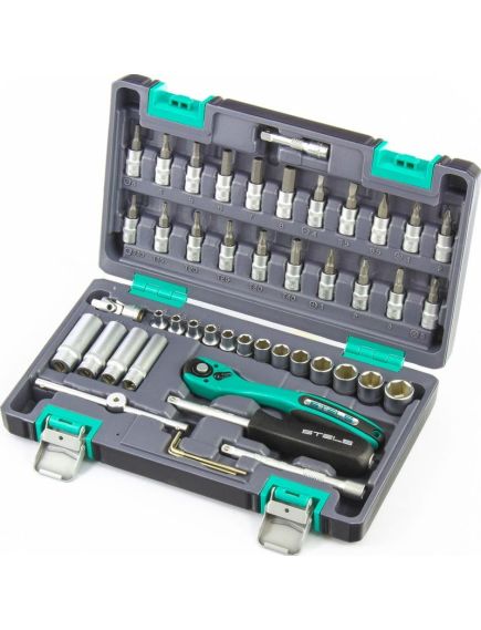 Набор инструментов 1/4" усиленный кейс 47 предметов STELS 14099, фото , изображение 2 - Метэкс