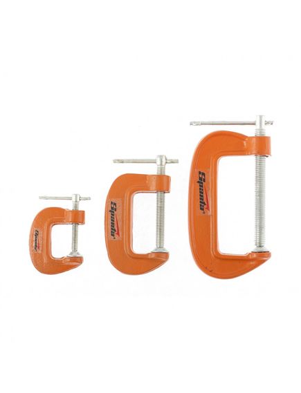 Набор струбцин G-образных 3 шт 25-50-75 мм SPARTA 206755, фото , изображение 2 - Метэкс