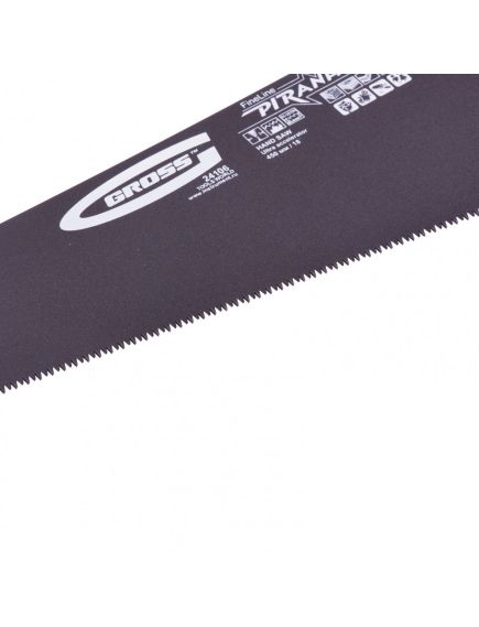 Ножовка по дереву 450 мм 11-12 TPI "PIRANHA" каленый зуб 3D тефлоновое покрытие GROSS 24106, фото , изображение 2 - Метэкс