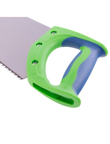 Ножовка по дереву 450 мм 7-8 TPI "Зубец" каленый зуб 2D двухкомпонентная рукоятка СИБРТЕХ 23803, фото , изображение 3 - Метэкс