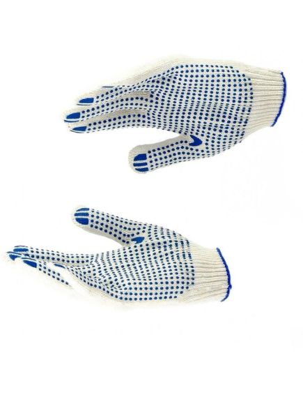 Перчатки х/б с ПВХ точкой 10 кл "ЛАЙТ", фото , изображение 3 - Метэкс