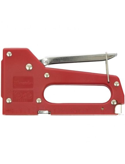 Степлер мебельный 4-8 мм тип скобы 53 пластиковый MATRIX 40907, фото , изображение 2 - Метэкс