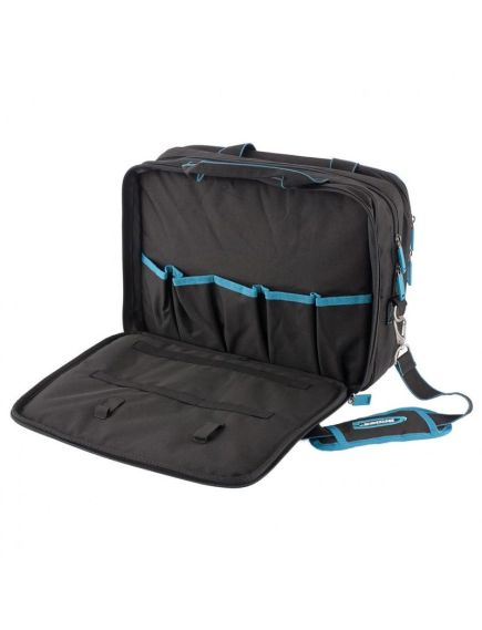 Сумка для инструмента 31 карман 400 х 170 х 300 мм отсек для ноутбука наплечный ремень GROSS 90271, фото , изображение 2 - Метэкс