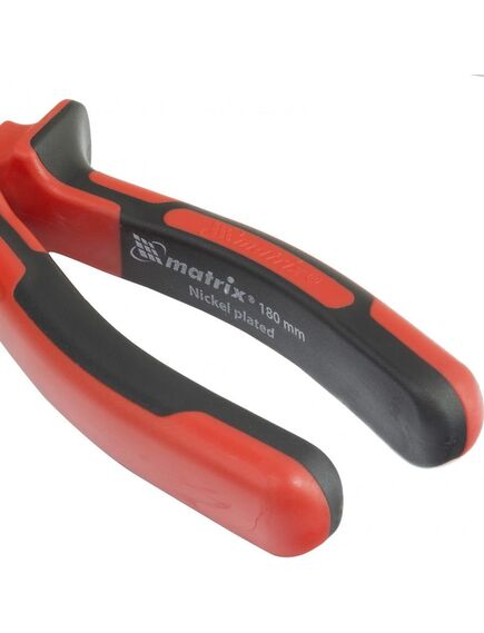 Плоскогубцы 180 мм Nickel двухкомпонентные рукоятки MATRIX 16904, фото , изображение 3 - Метэкс
