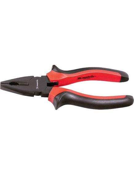 Плоскогубцы 180 мм Black Nickel двухкомпонентные рукоятки MATRIX 16980, фото , изображение 3 - Метэкс