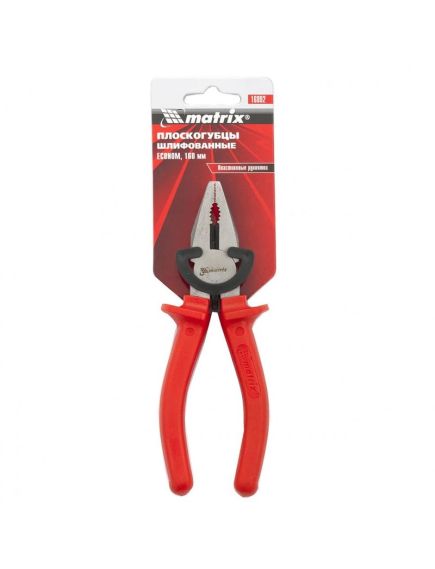 Плоскогубцы 160 мм Econom шлифованные пластмассовые рукоятки MATRIX 16992, фото , изображение 4 - Метэкс