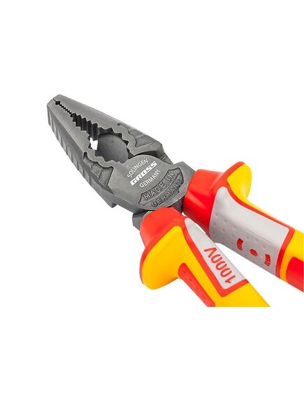 Плоскогубцы 180 мм диэлектрические трехкомпонентные рукоятки до 1000 В GROSS 16989, фото , изображение 2 - Метэкс