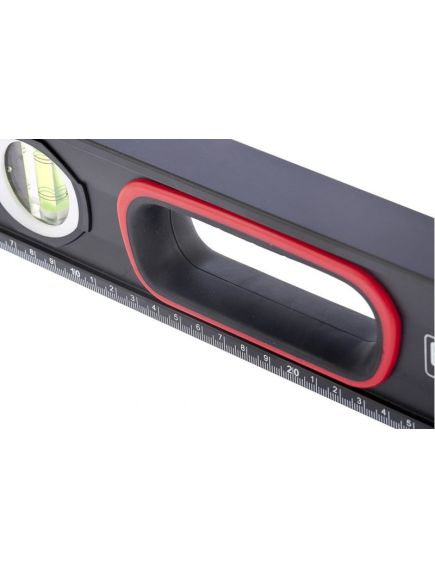 Уровень алюминиевый 1000 мм фрезерованный, 3 глазка, двухкомпонентные рукоятки, MATRIX 34363, фото , изображение 3 - Метэкс