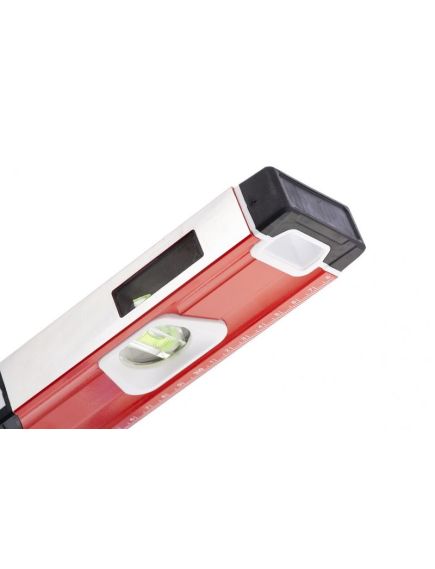 Уровень алюминиевый 400 мм магнитный, фрезерованный, 3 глазка (1 зеркальный), MATRIX 34730, фото , изображение 2 - Метэкс