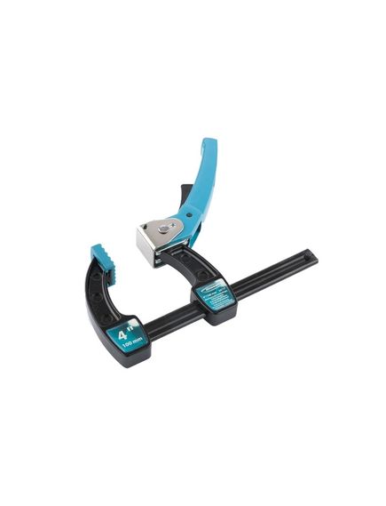 Струбцина реечная быстрозажимная металлический корпус рычажный храповой механизм 100 мм GROSS 20717, фото , изображение 3 - Метэкс