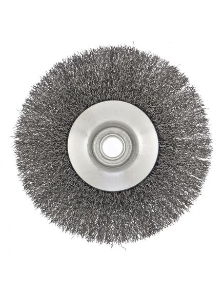 Щетка для УШМ 125 мм М14 "тарелка" витая проволока Сибртех, фото , изображение 3 - Метэкс