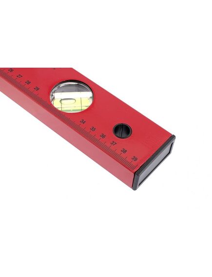 Уровень алюминиевый 400 мм 3 глазка, красный, линейка MATRIX 33220, фото , изображение 2 - Метэкс