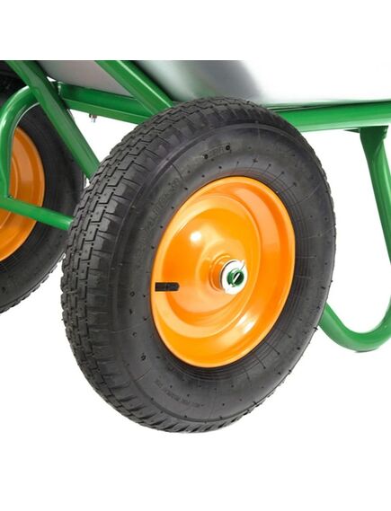 Тачка двухколесная грузоподъемность 320 кг объем 100 л садовая-строительная усиленная Palisad, фото , изображение 3 - Метэкс