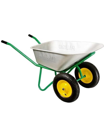 Тачка двухколесная грузоподъемность 320 кг объем 100 л садовая-строительная усиленная Palisad, фото , изображение 4 - Метэкс