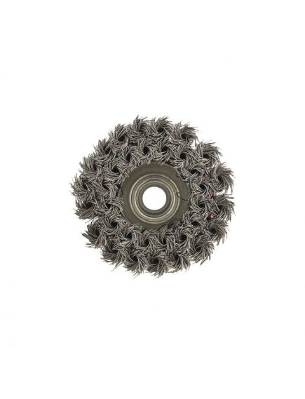 Щетка для УШМ 75 мм М14 "чашка" двухрядная крученая проволока 0,5 мм MATRIX 74681, фото , изображение 4 - Метэкс