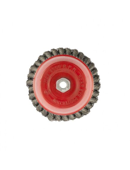 Щетка для УШМ 150 мм М14 "чашка" крученая проволока 0,35 мм MATRIX 74618, фото , изображение 3 - Метэкс