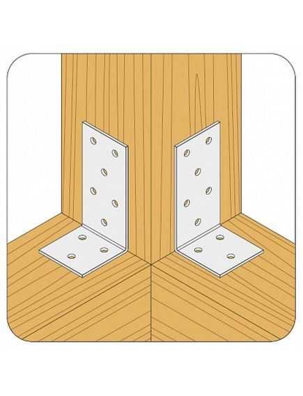 Крепежный уголок анкерный KUL 2,0мм 40х100х80, фото , изображение 2 - Метэкс