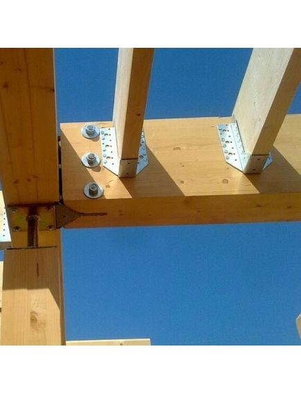 Опора бруса раскрытая OBR-R 100х140х76 2,0 мм, фото , изображение 4 - Метэкс