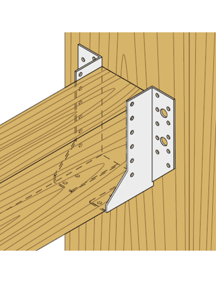 Опора балки левая 76 х 140 х 25 х 2 мм (ОB L), фото , изображение 2 - Метэкс
